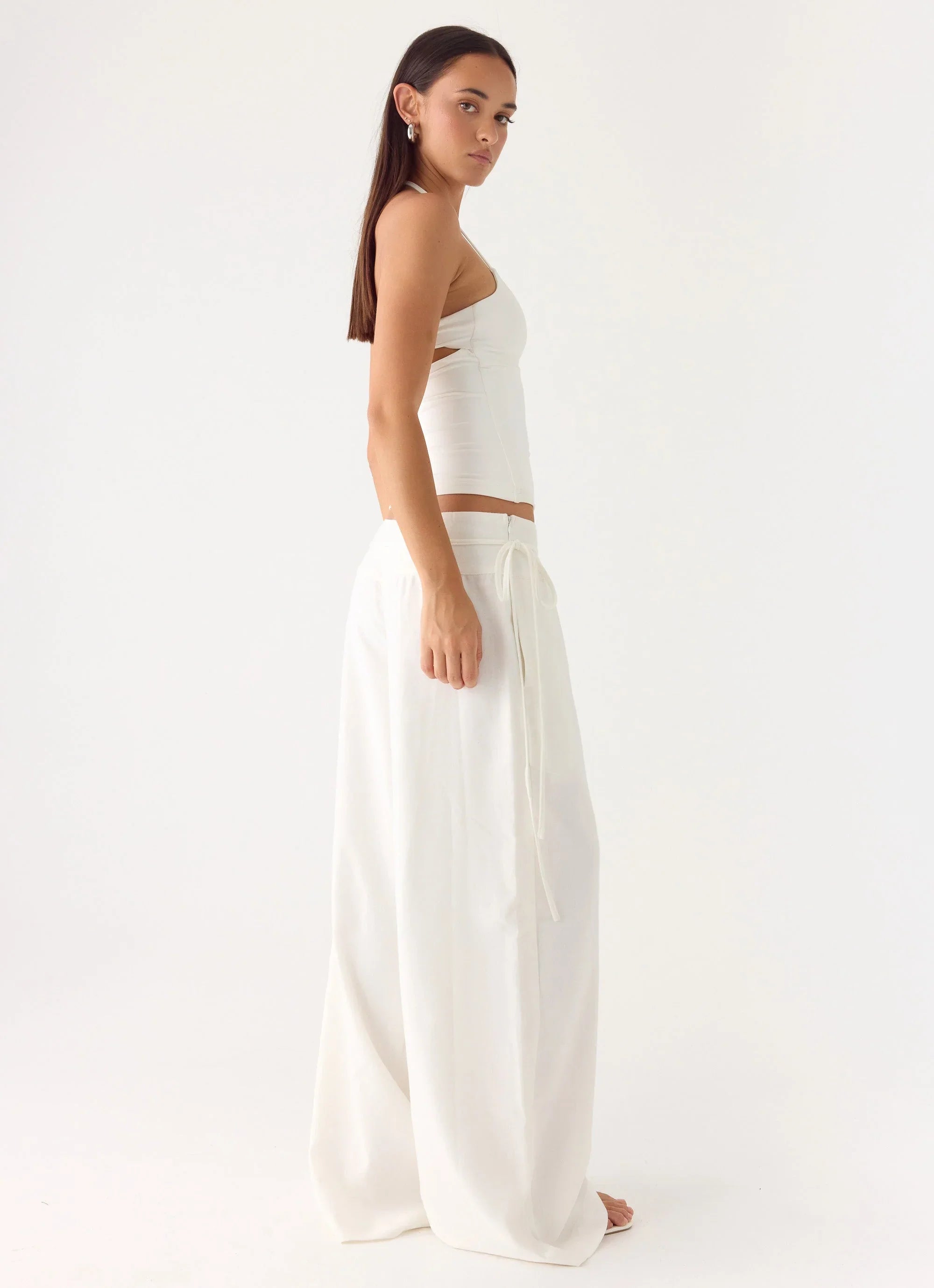 Isobel Linen Pants White
