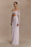 Rafaella Slinky And Mesh Maxi Dress Pale Pink