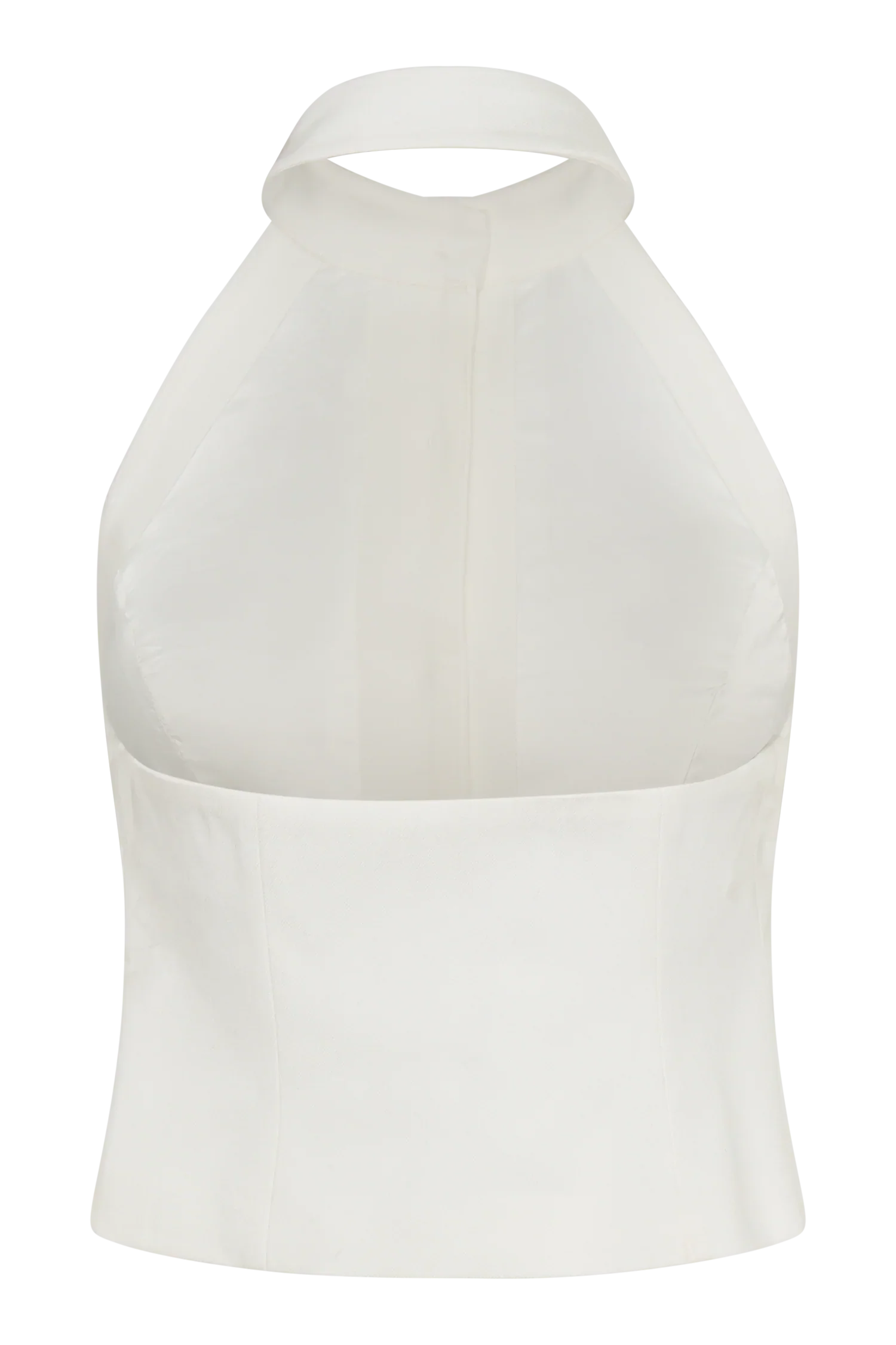 Tiara Halter Neck Suiting Top White