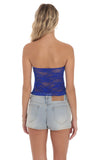 Strapless Lace Top in Royal Blue