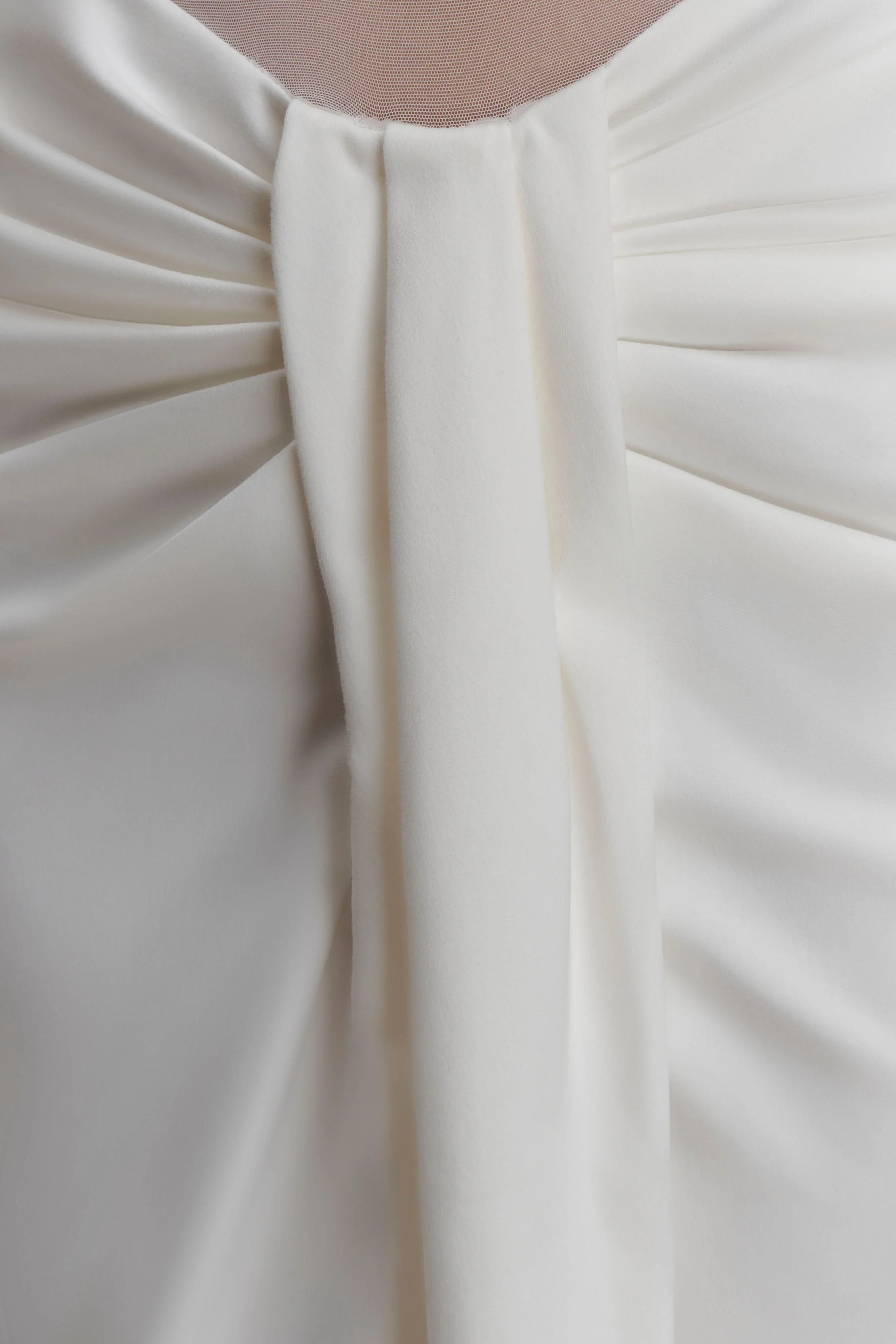 Paulina Cut Out Strapless Maxi Dress White