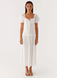 Hundred Percent Midi Dress White