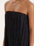 Black Plisse Bandeau Top