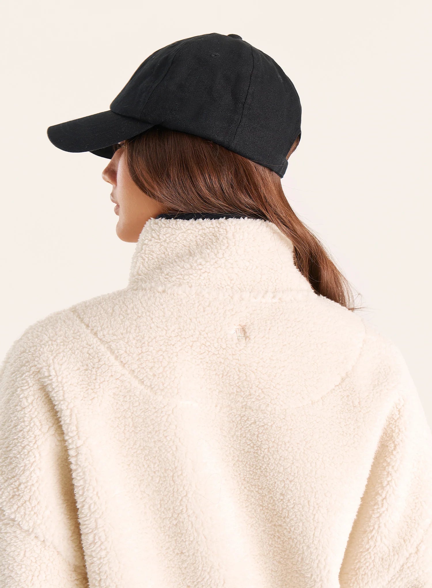 Cream Toggle Waisted Peplum Hem Fleece