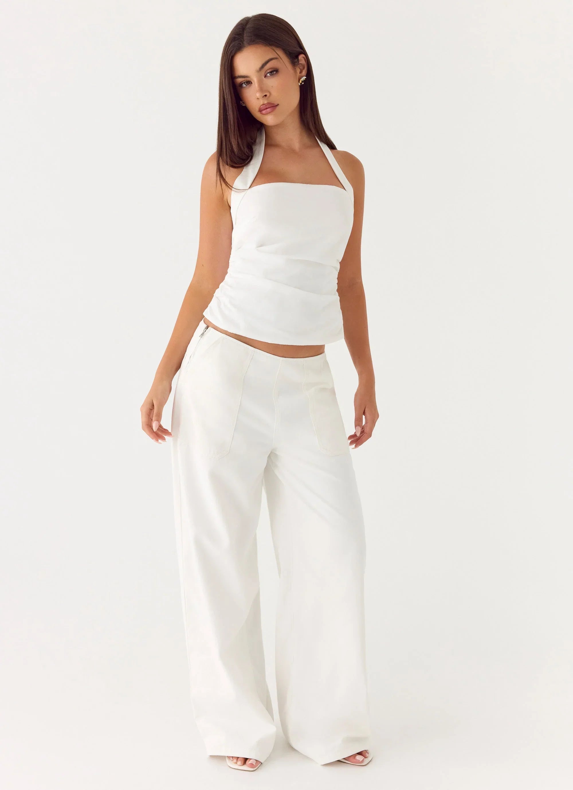 Seethal Halter Top White