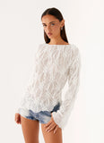 Mia Long Sleeve Top Ivory