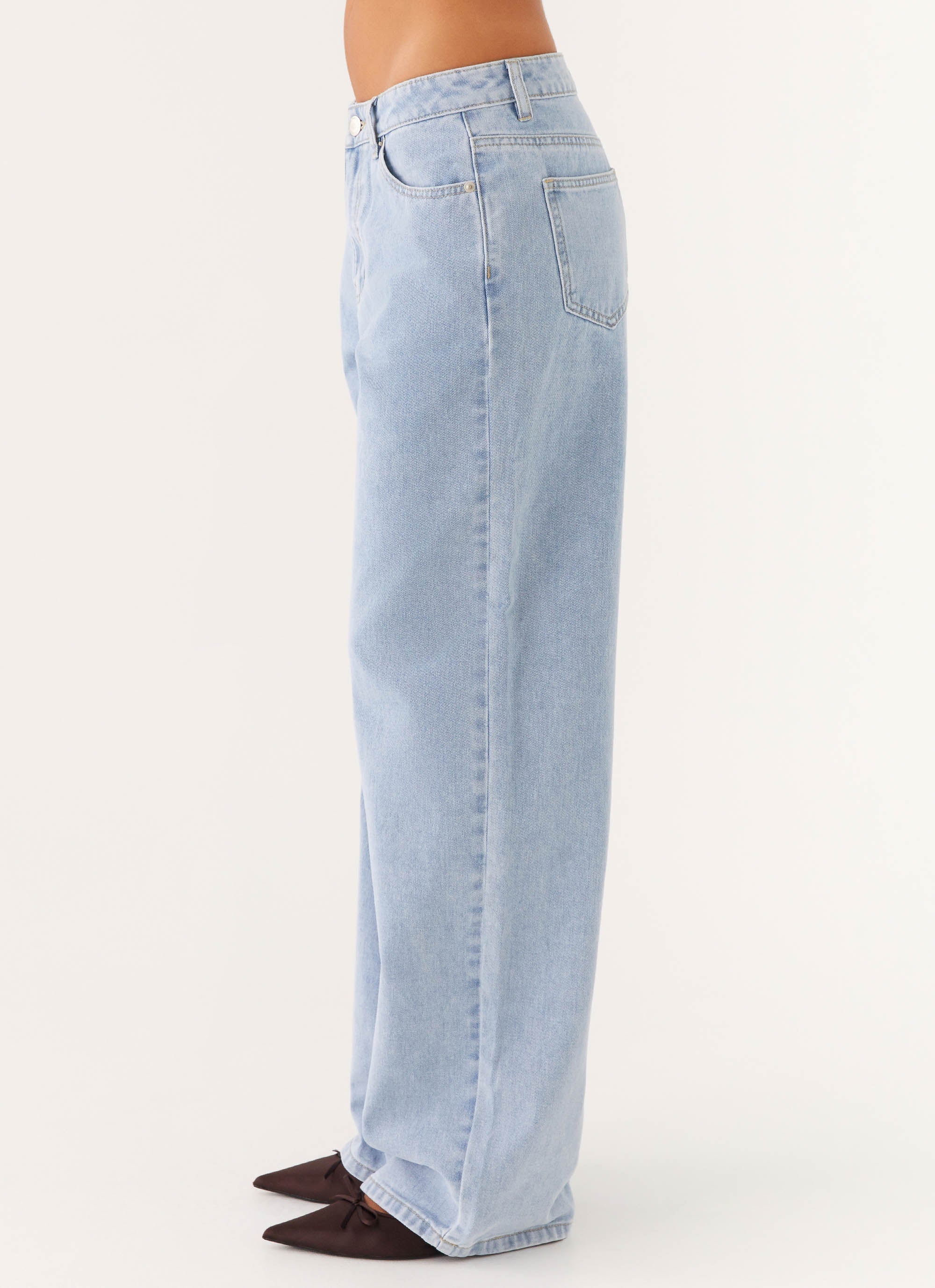 Keanna Low Rise Denim Jeans Sky