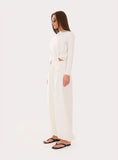 White Long Sleeve Modal Knot Detail Top