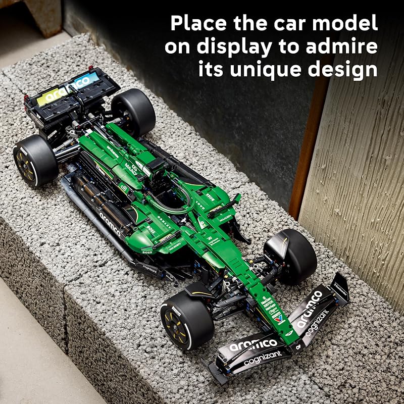 LEGO Technic Aston Martin Aramco AMR25 F1 Car Juego de construcción para adultos mayores de 18 años Kit de modelo de automóvil con características detalladas Decoración de dormitorio o