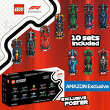 LEGO Speed Champions Ultimate Formula 1 Collectors Pack Contains 10 Sets in 1 Includes Exclusive Poster Collectible F1 Model Car Kit Gift for Race Car Fans 66802