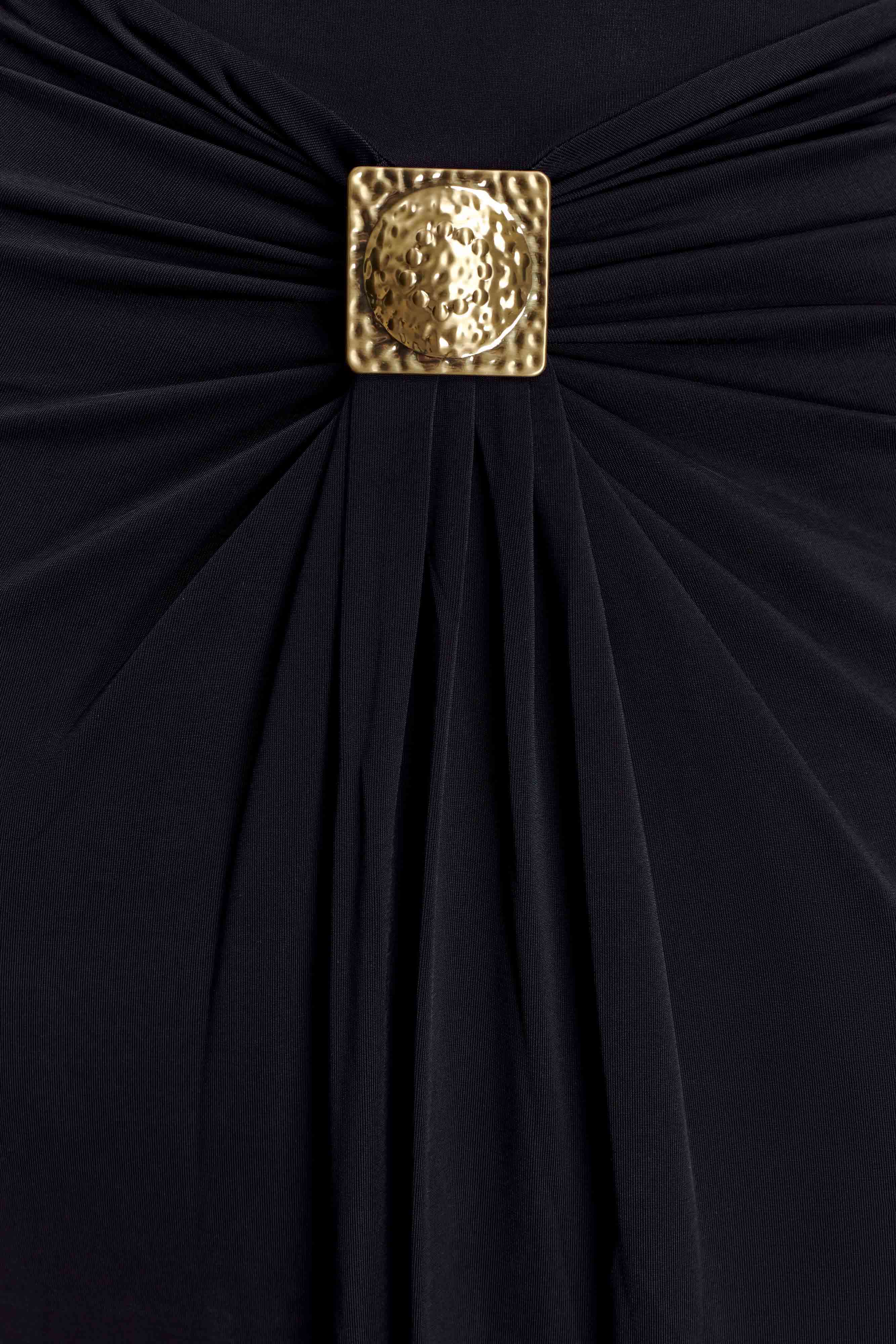 Quincy Halter Maxi Dress With Hardware Black
