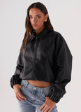 Houghton Oversized Bomber Jacket Black