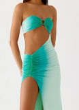 Ellisah Ombre Maxi Dress Green Gradient