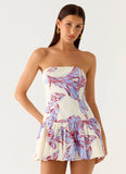 Mario Mini Dress Purple Floral