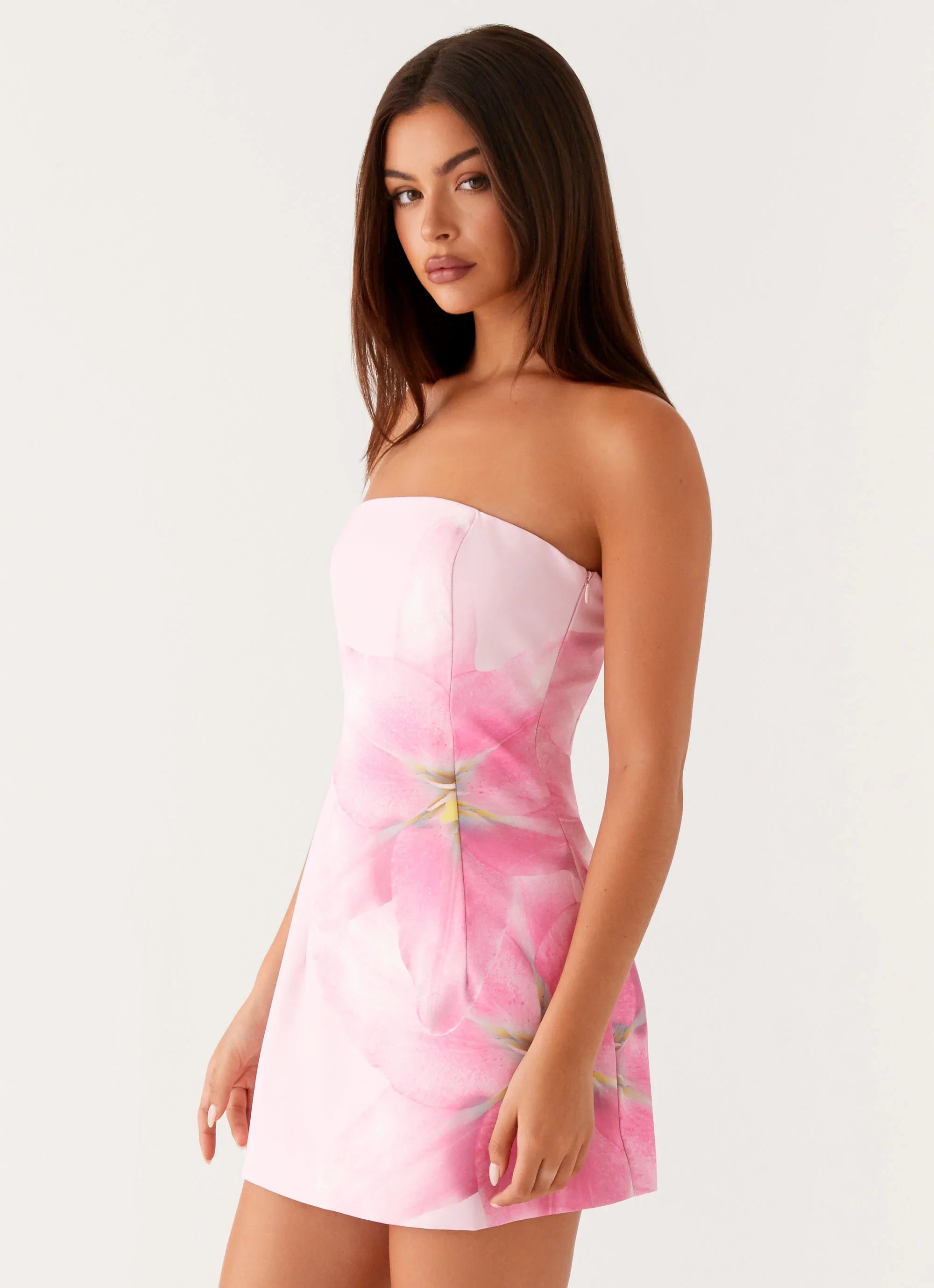 Sugar Rush Strapless Mini Dress Pink