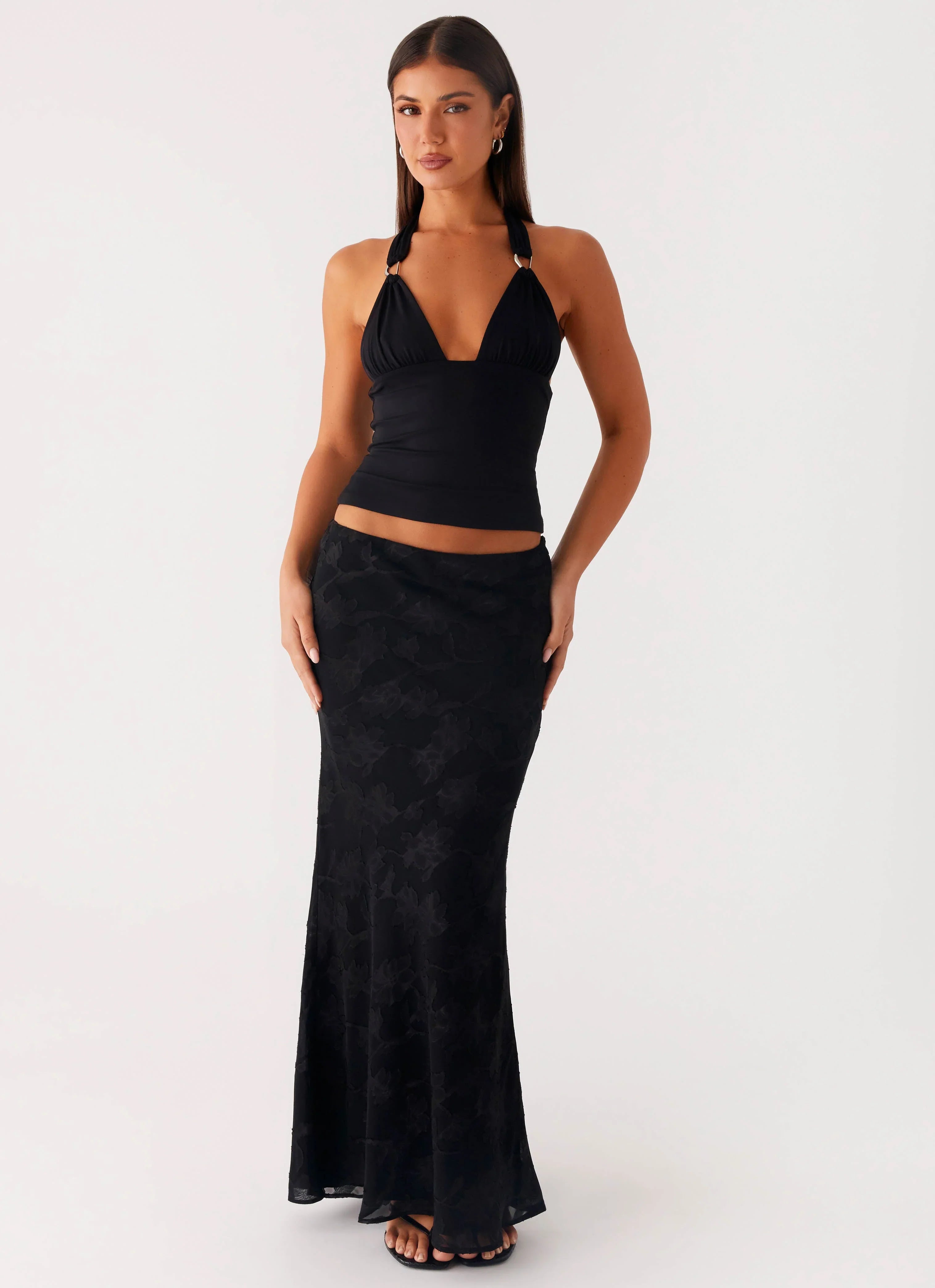Starlit Maxi Skirt Black