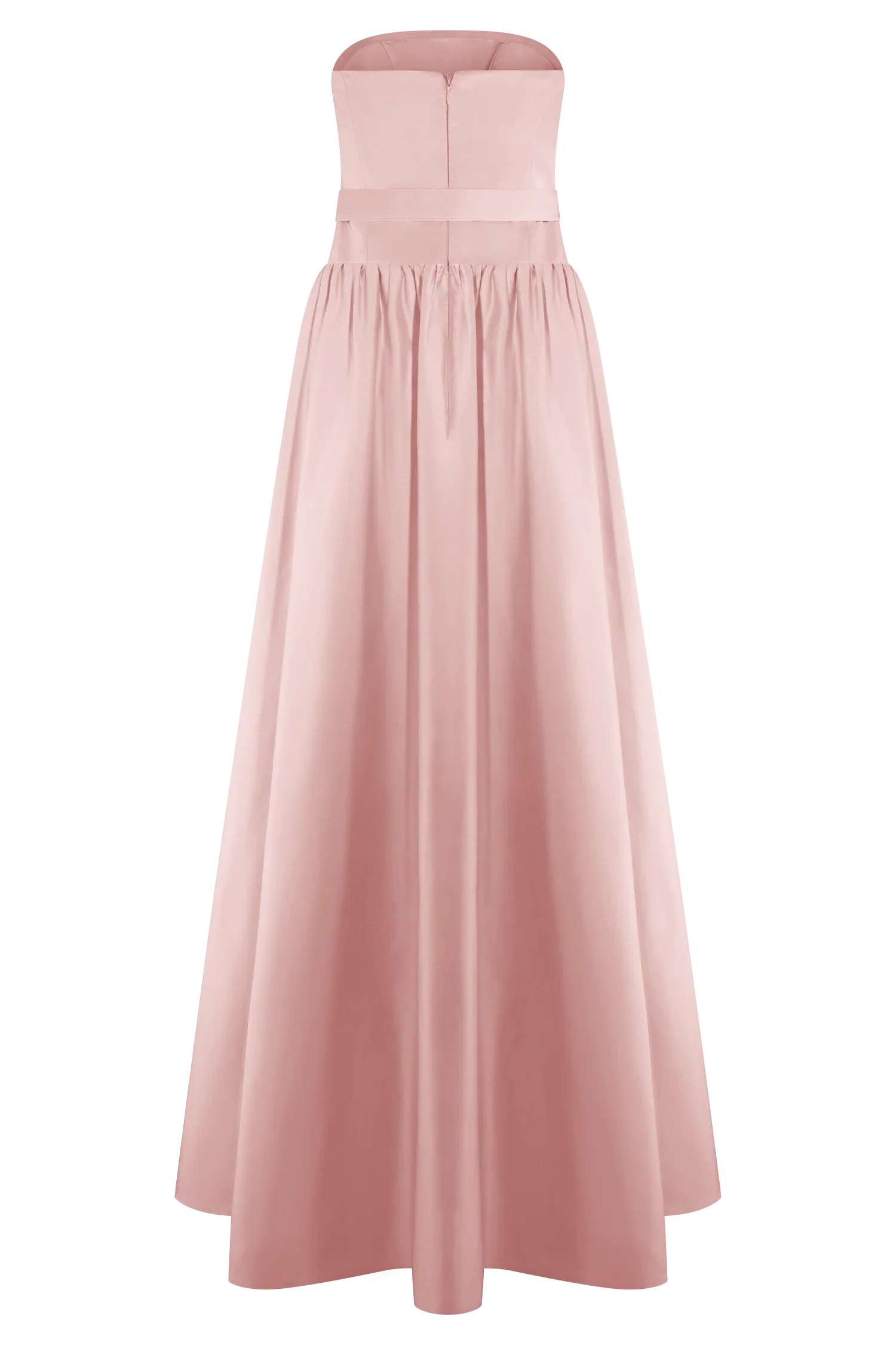 Florence Strapless Belted Maxi Dress Baby Pink