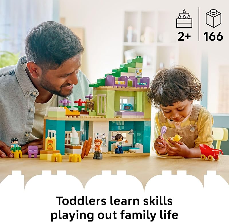LEGO DUPLO Town 3 in 1 Modern Family House with Figures Building Toy Learning Play Set for Toddler Boys Girls Ages 2 Fine Motor Skills Toys for Preschool Gift for Birthdays 10470