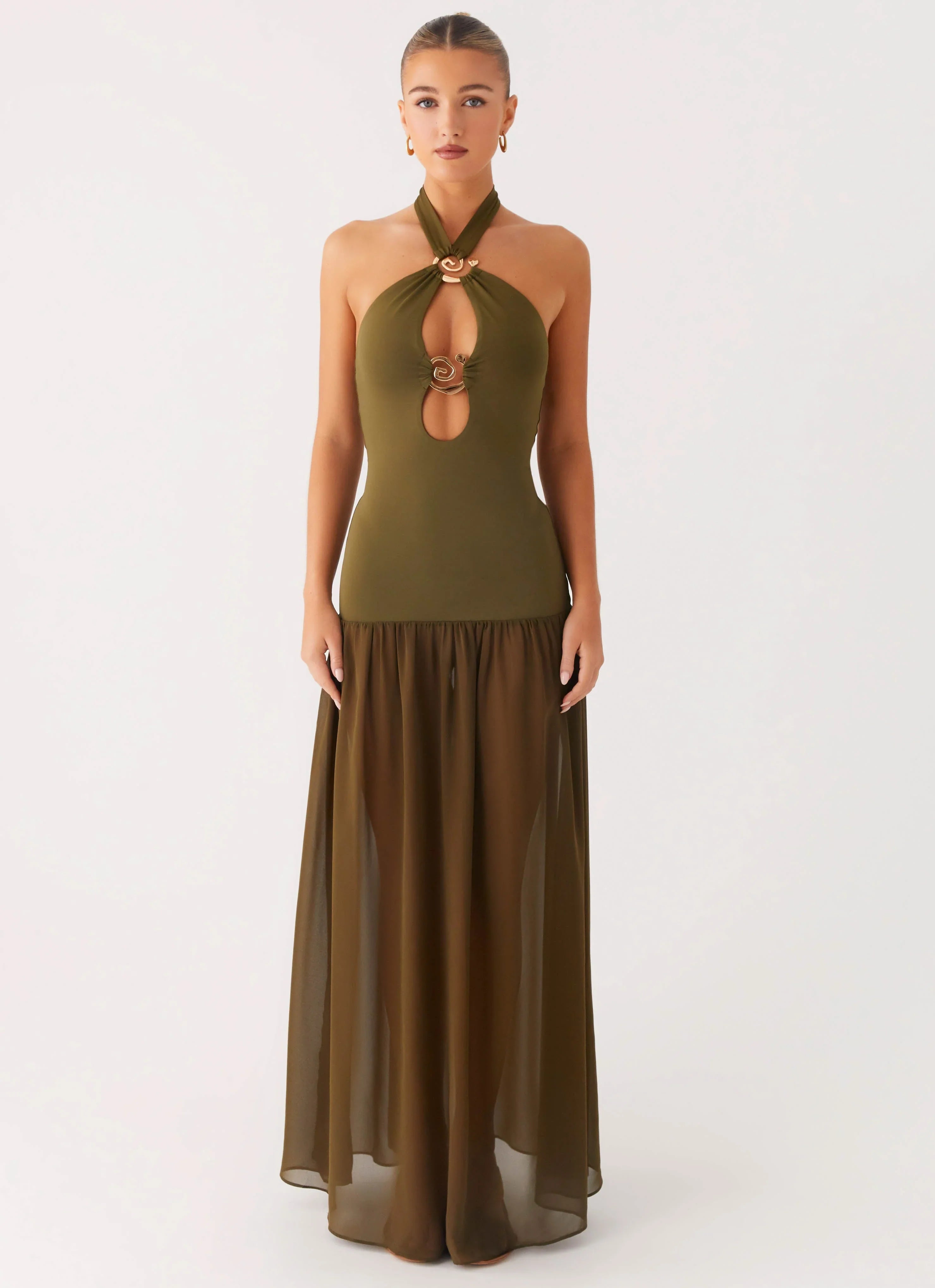 Cypress Kiss Maxi Dress Khaki