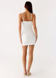 Paeonia Shell Mini Dress White