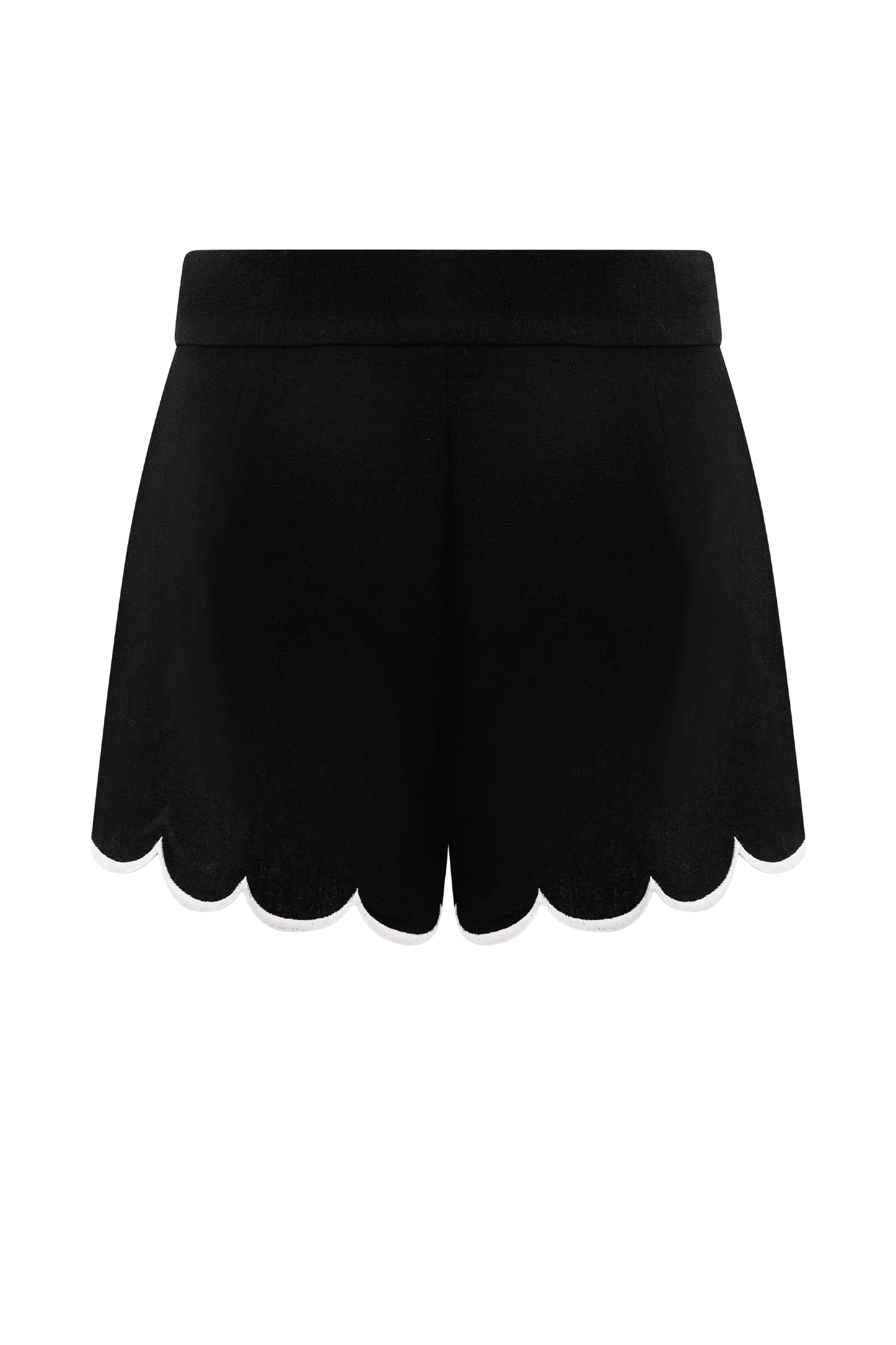 Judith Scallop Shorts Black