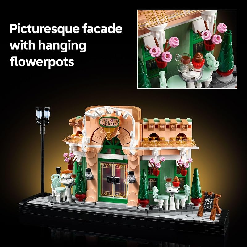 LEGO Icons French Café Paris Building Kit DIY Set for Adults Collectible Bedroom and Home Decor Display for Home or Office Gift for Birthdays 10362