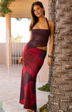 Lucinda Purple Floral Cut Out Maxi Dress