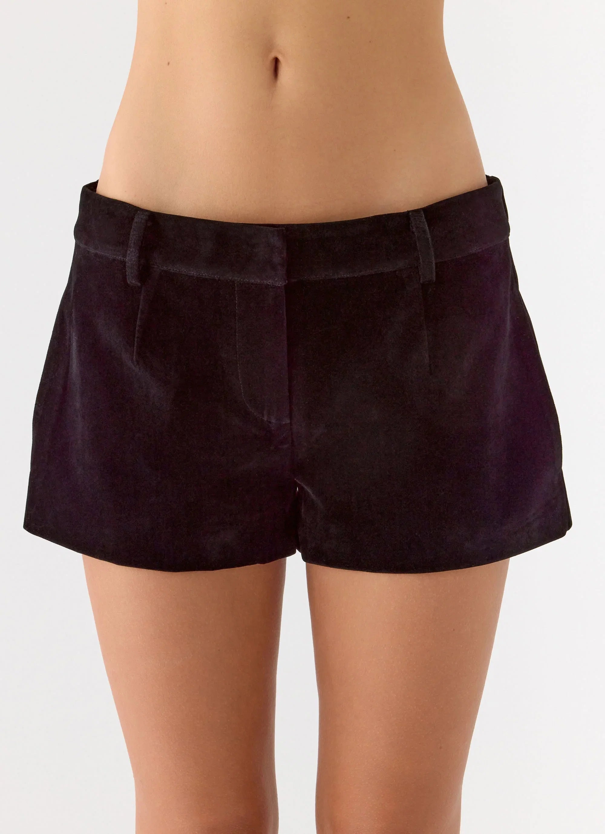 Jeremy Faux Suede Shorts Black