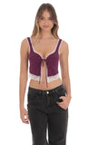 Lace Vest Top in Purple