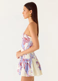 Mario Mini Dress Purple Floral