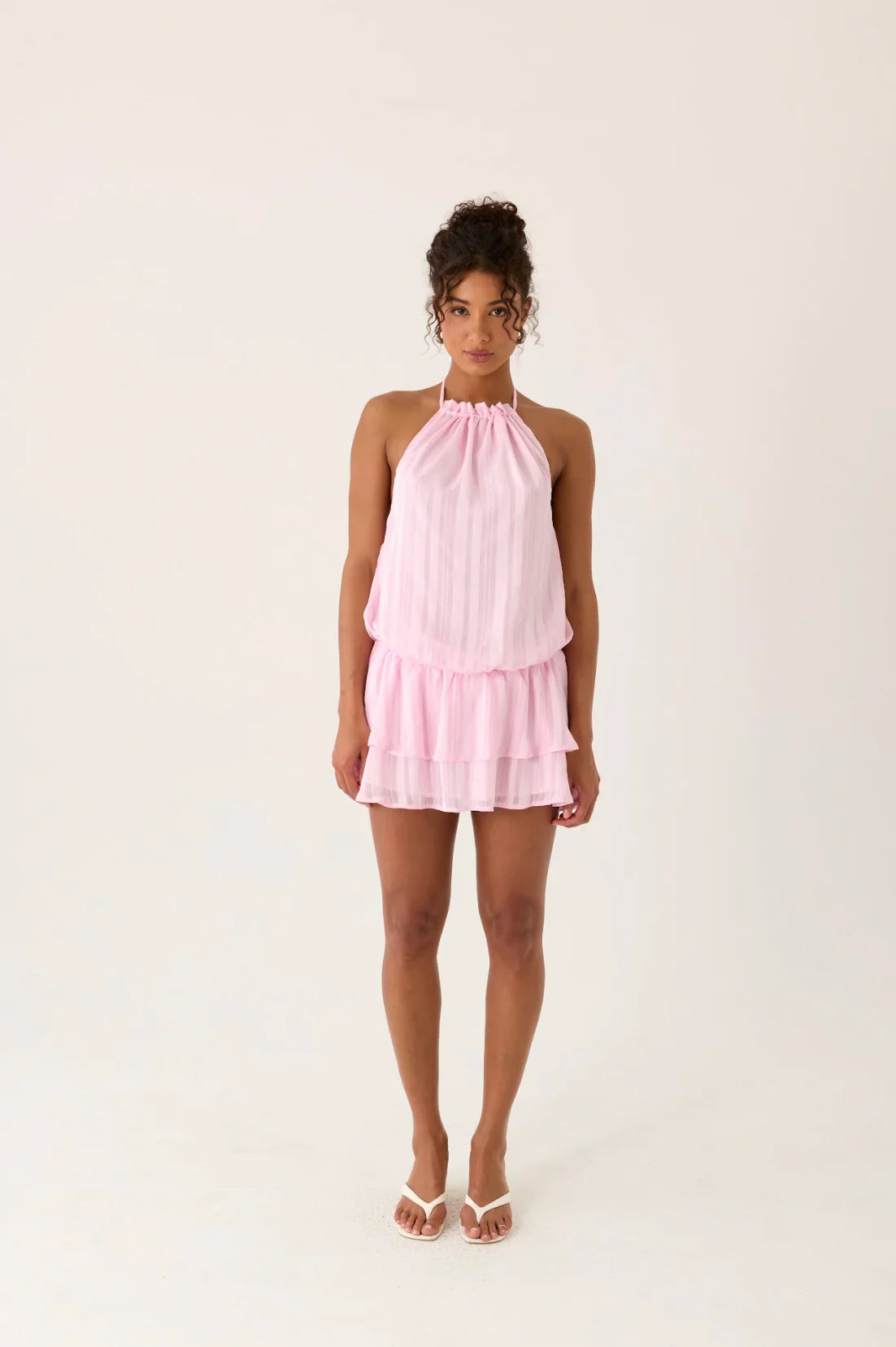 Parade Halter Mini Dress Pink