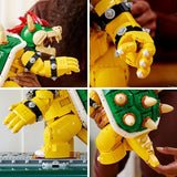 LEGO Super Mario The Mighty Bowser 71411 King of Koopas 3D Model Building Kit Collectible Posable Character Figure with Battle Platform Memorabilia Gift Idea for Adults and Fans of Super Mario Bros