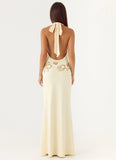 Sandrine Beaded Maxi Dress Yellow