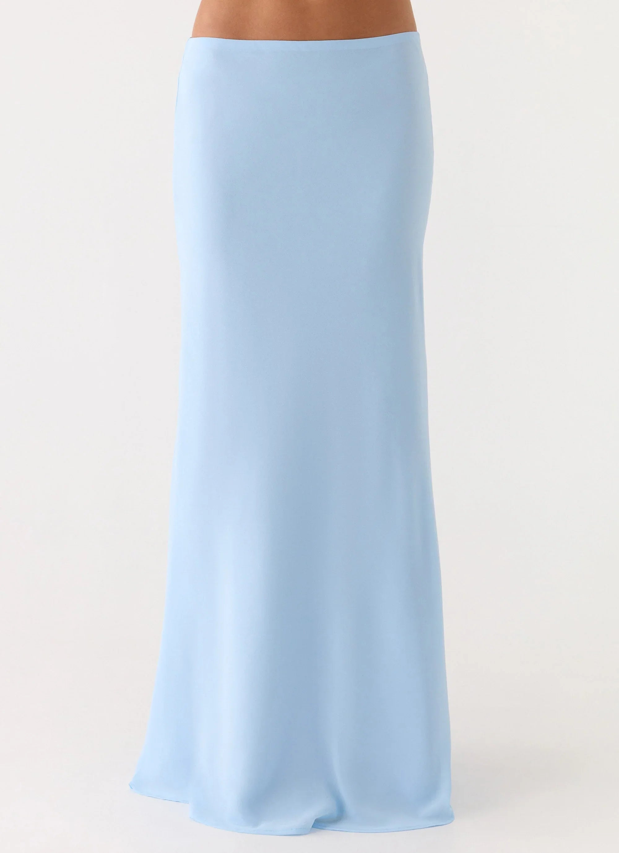 Star Girl Chiffon Maxi Skirt Blue