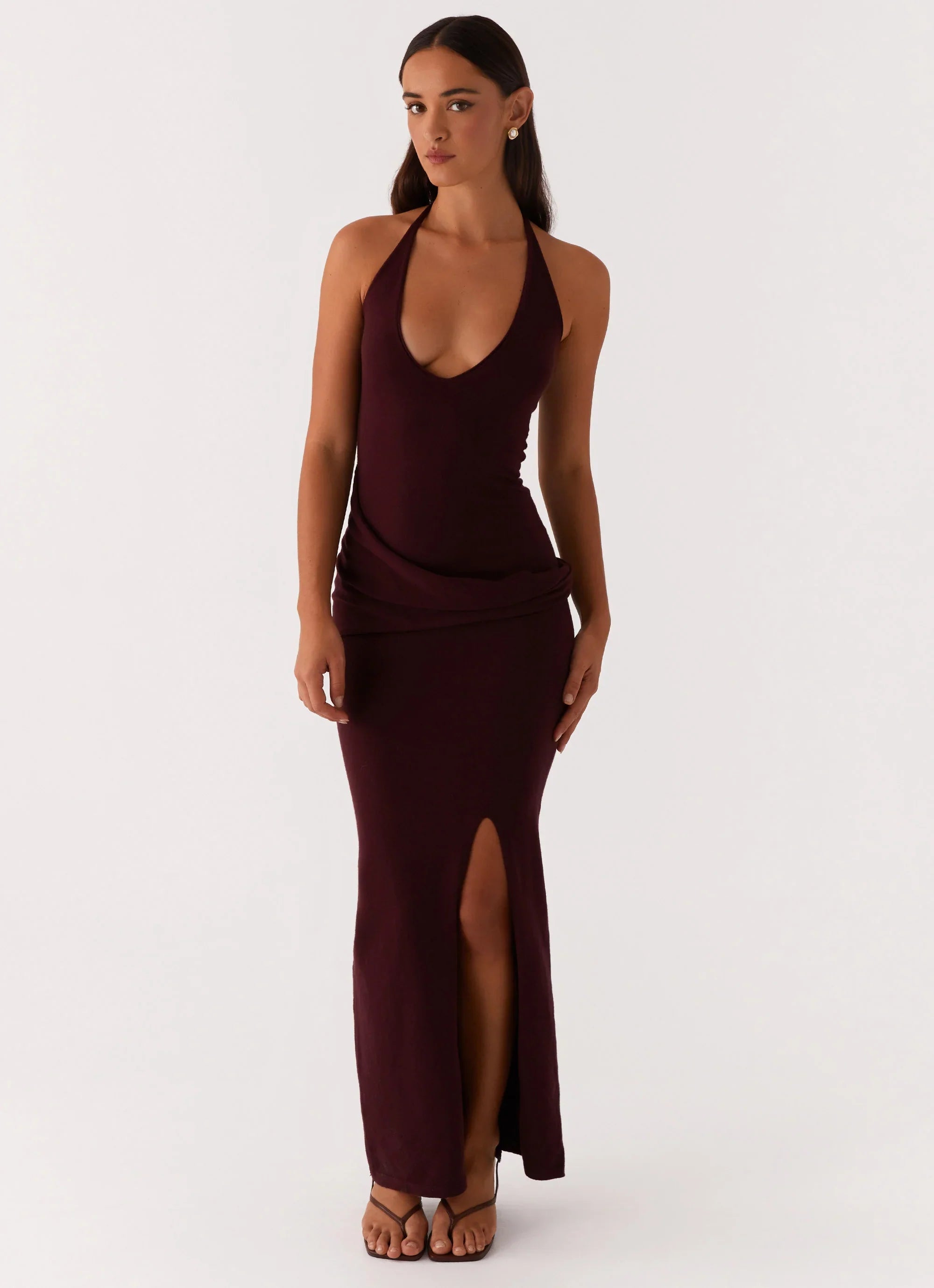 Lucky You Knit Maxi Dress Mulberry