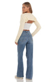 Crop Knit Top in Cream