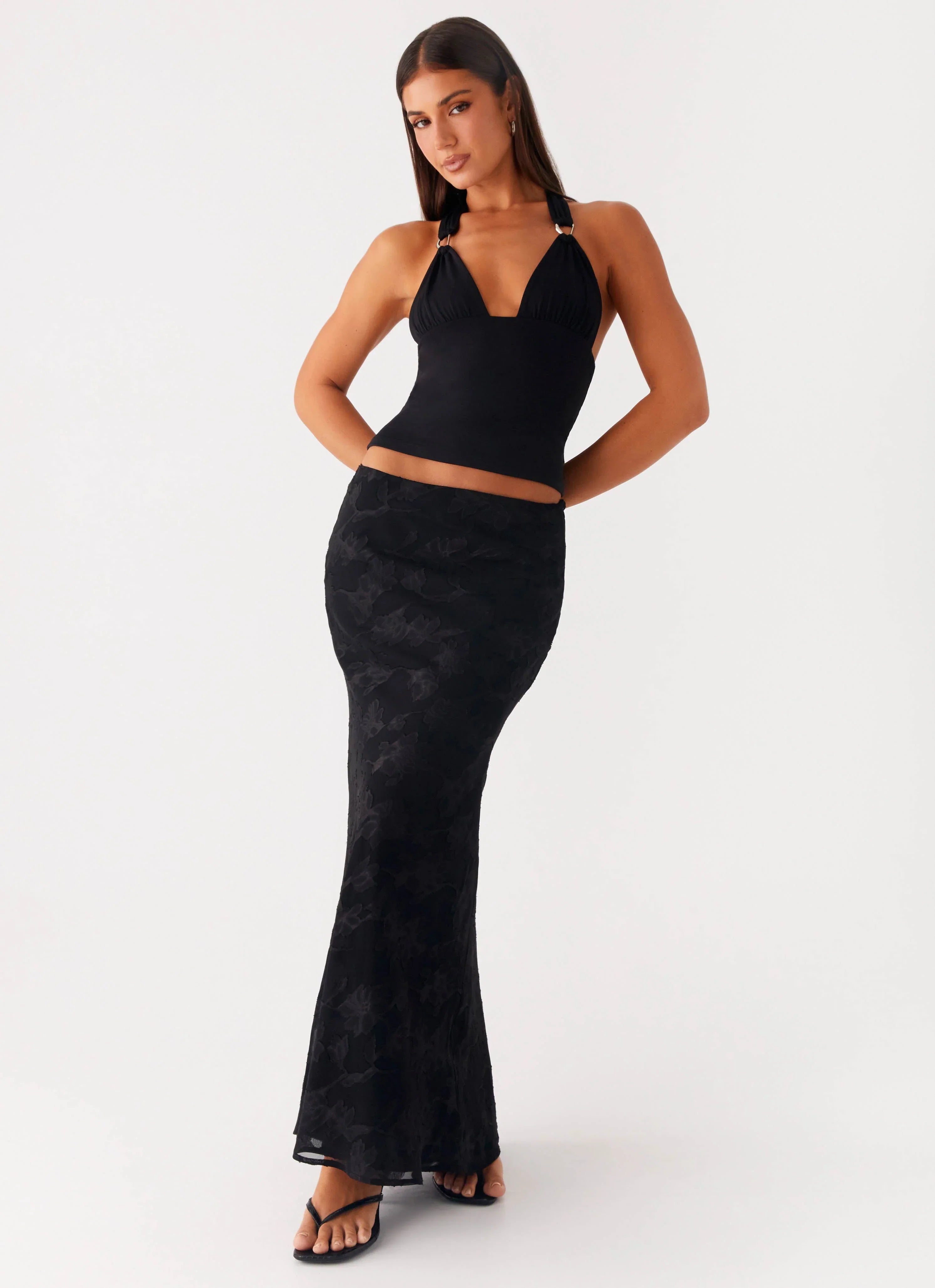 Starlit Maxi Skirt Black