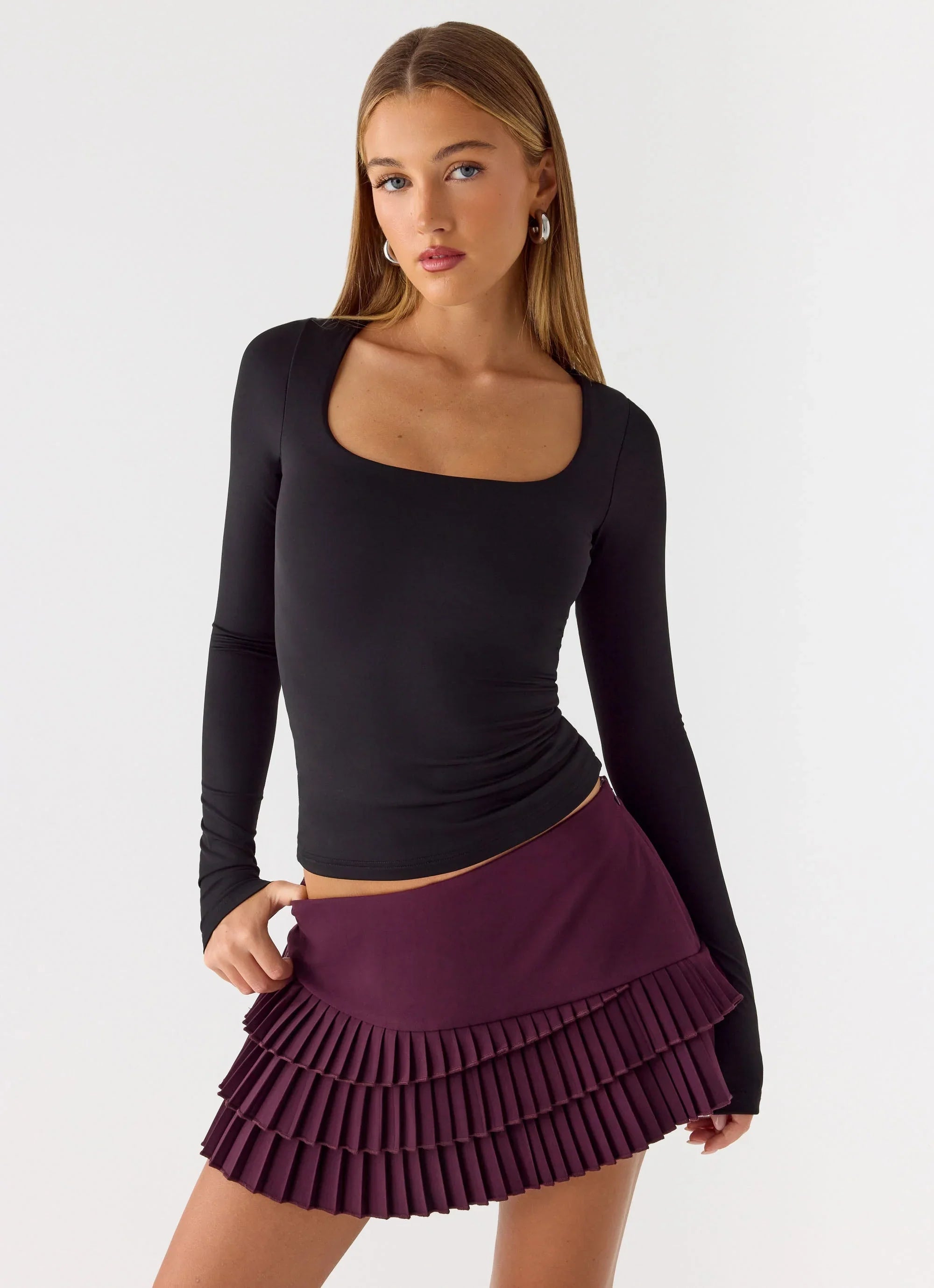 Skyler Mini Skort Plum
