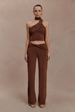 Lydia Slinky Straight Leg Pants Chocolate
