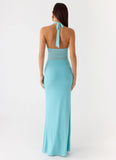 Last Sequence Maxi Dress Aqua Blue