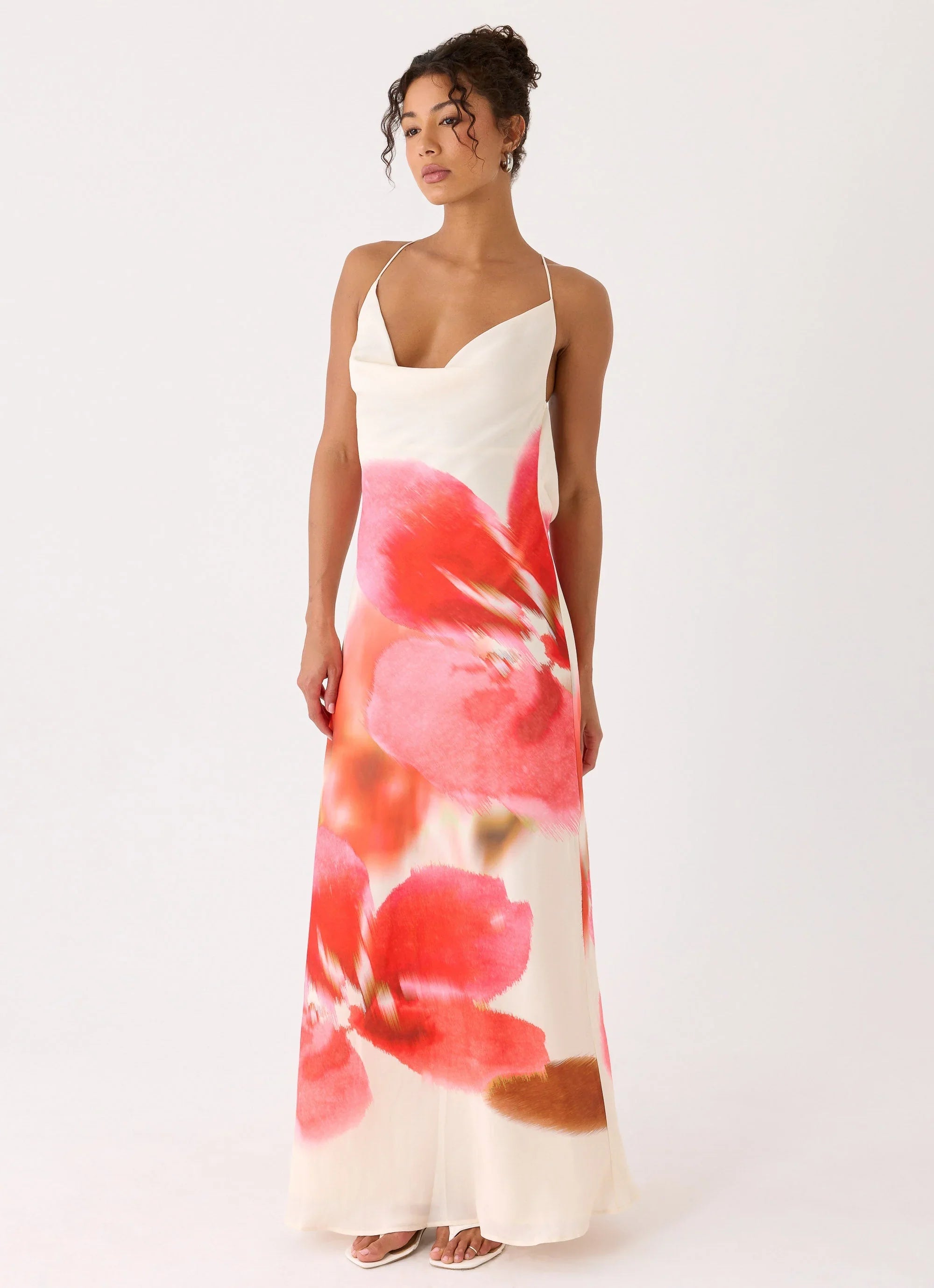 Samya Cowl Maxi Dress Porcelain Rose