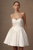 Hollie Structured Corset Mini Dress White