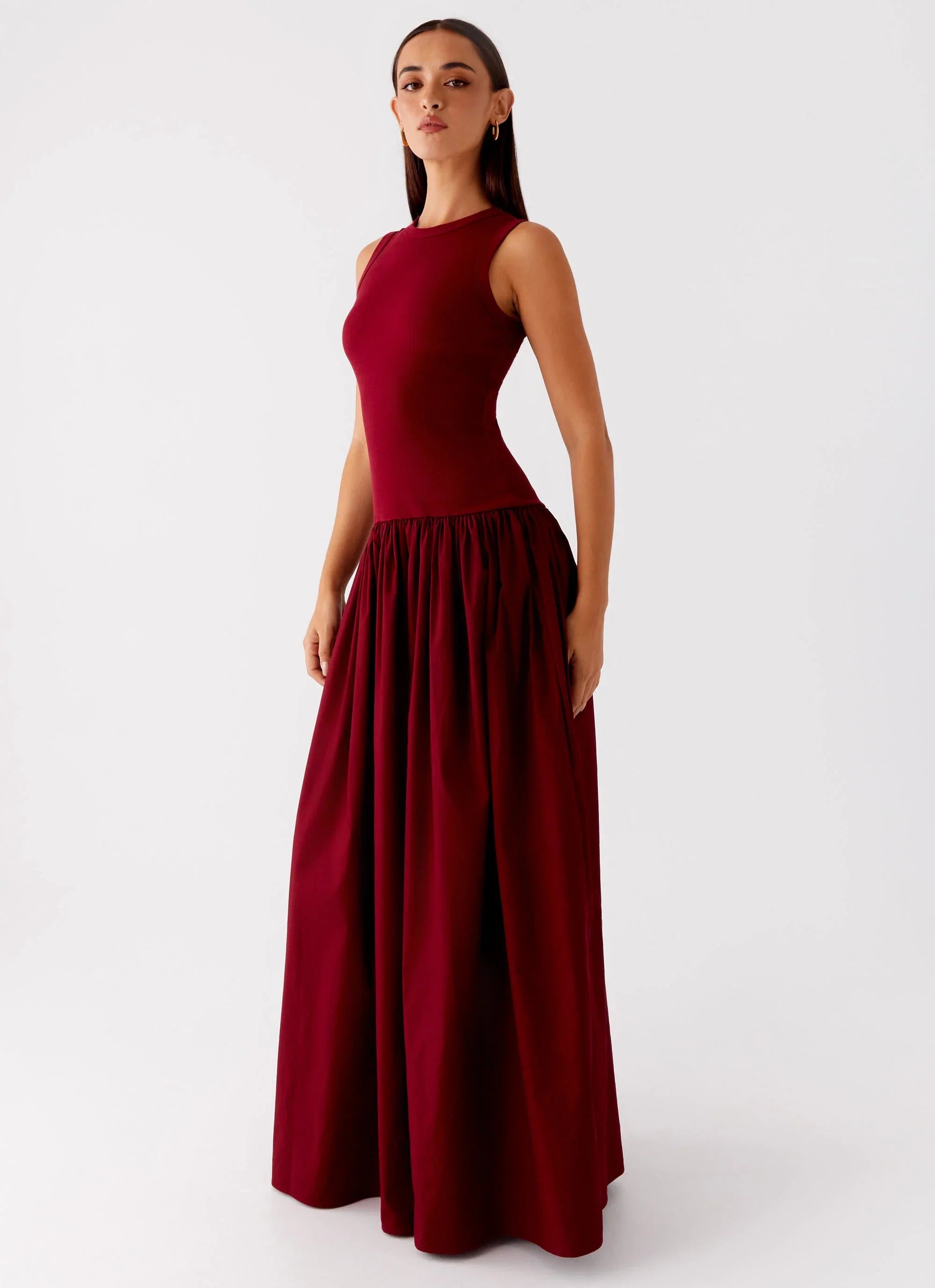 Shivani Maxi Dress Maroon