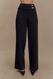 Lindie Straight Leg Suiting Pants Black