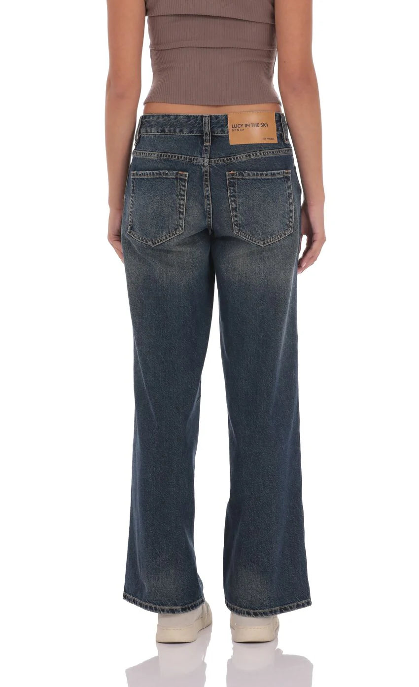 Low Rise Cross Jeans in Dark Wash