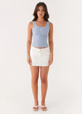 Signature Tank Top Slate Blue