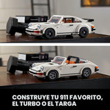 LEGO Icons Porsche 911 10295 Juego de construcción Turbo Targa coleccionable kit de modelo de coche de carreras Porsche 2 en 1 para adultos y adolescentes idea de regalo