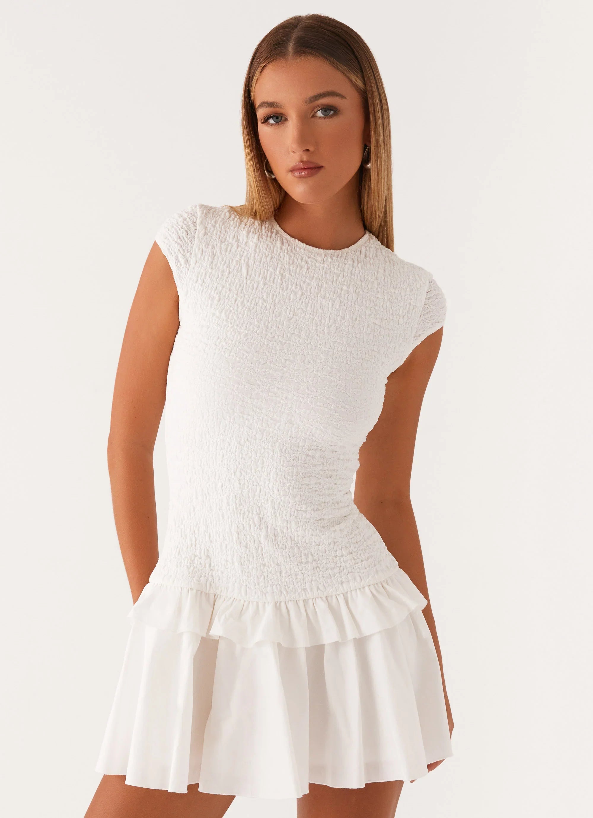 Hopeless Romantic Mini Dress White