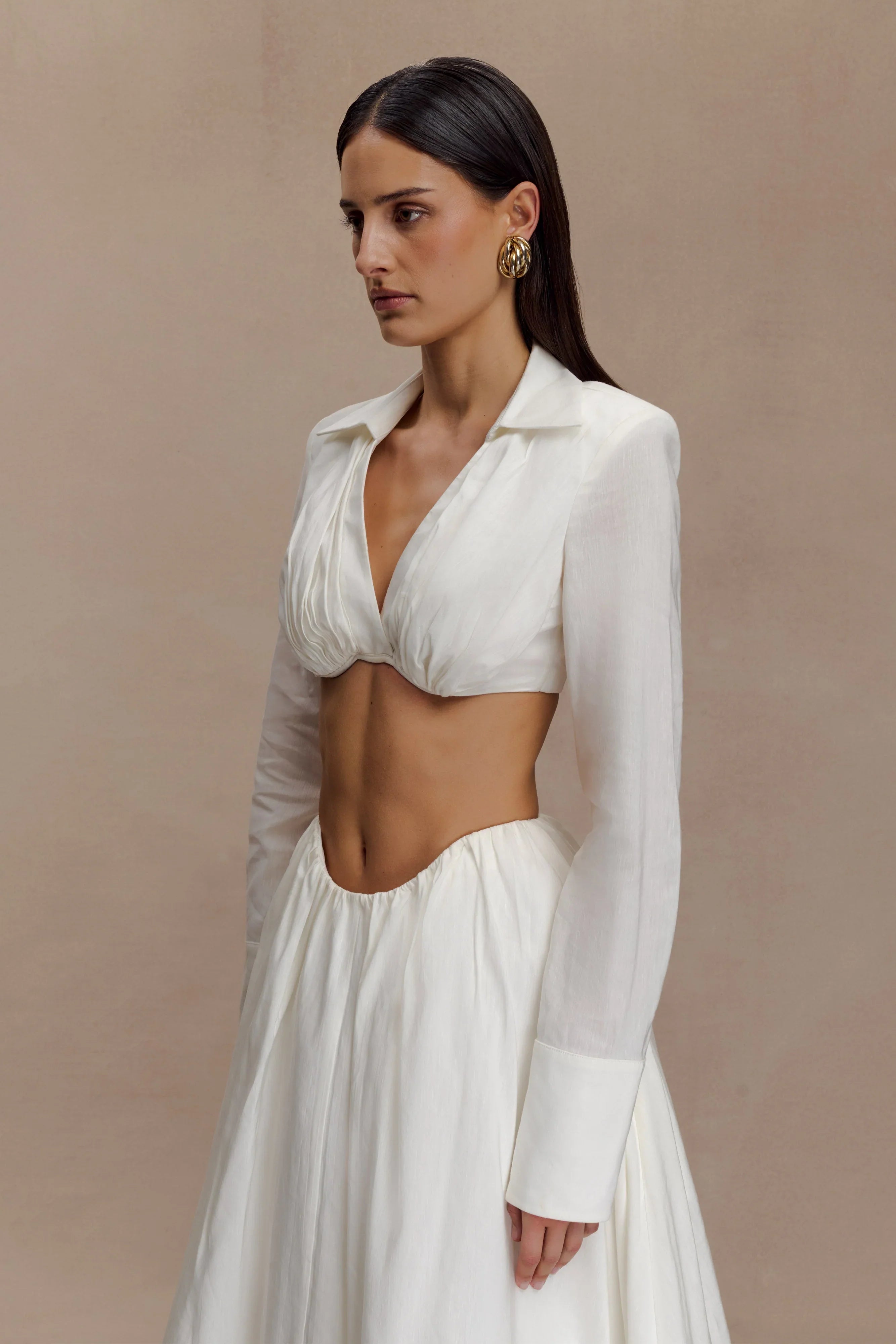 Greta Shirt Bra White
