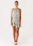 Willow Chiffon Mini Dress Green